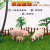 Porquinho Fofo Simulado, Gado, Porca, Modelo de Javali, Boneco Animal de Brinquedo, Presente Educacional de Plástico para Crianças