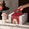 Caja de Regalo con Vela Aromática de Cerámica Hecha a Mano tipo Ramo para Dormitorio, Cumpleaños, Boda, Regalo Especial para el Hogar en Interiores, Fragancia