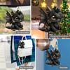Colgante decorativo de acrílico con diseño de dragón para espejo retrovisor de coche, llavero decorativo para árbol de Navidad