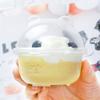 Taza de Pudín Oso Pequeño Oso Gordo Creativa de PP Engrosado con Tapa para Niños Taza de Gelatina de Caramelo y Leche Taza de Postre Taza de Pudín para Apretar