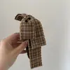 Estilo Preppy Coreano Presilha Banana Twist com Laço para Mulheres Marrom Nova Presilha Vertical de Alta Qualidade para a Parte de Trás da Cabeça
