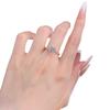 Anillo de cuatro garras de 1 quilate con baño de oro y plata S925 de Mu Jing Jewelry. Gran venta transfronteriza en Europa y América.