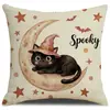 Funda de almohada de Halloween más vendida transfronteriza con estampado de calabaza y fantasma, cojín para sofá, cojín para cabecera, cojín decorativo navideño