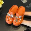 Diademas para Zapatos DIY para Crocs, Frescas y Transpirables para Verano, de Secado Rápido, que Aumentan la Altura, de Suela Gruesa, con Diseño de Lazo, Sandalias de Playa Personalizadas