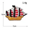 Serie de Barcos de Vela Bordado por Computadora Pegatinas de Tela Bordadas Comercio Exterior Transfronterizo Ropa Pegatinas Decorativas Parche para Agujeros DIY
