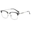 2022 Nuevas gafas de moda con montura de metal, lentes anti-luz azul, lentes planas, cejas cuadradas, retro, lisas, con miopía