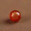 Cuentas de Ágata Natural del Dios de la Riqueza de Cinco Vías con Estampado y Grabado en Oro, Joyería de Cuentas Budistas DIY, Especialmente Proporcionado para Atracciones Turísticas, Templos y Puestos de Mercados Nocturnos