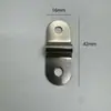 Color plata niquelado 42x16mm bucle de alambre curvo estampado asa de bucle cuadrado accesorios pieza de hierro curva estampada