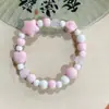 Pulseira de Cerâmica Jingdezhen Pulseira Estilo Étnico Joia de Círculo Único Pulseira de Contas com Fio Elástico Feito à Mão Fabricante Fornecedor
