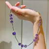 Corrente para Clavícula Romântica e Linda de Ametista Natural e Gipsofila