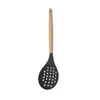 Conjunto de utensílios de cozinha de silicone com cabo de madeira Amazon, conjunto de 12 peças, espátula com cabo de madeira, colher, pegador de alimentos, pincel de óleo, escorredor, pegador de pó