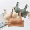 Novo Produto Top Tubo Demeirui Renda Gola Generosa Peito Coberto Costas Bonitas Acolchoado de Silicone no Peito Sutiã Sem Aro para Yoga Lingerie para Mulheres