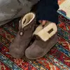 Zapatos de Algodón Gruesos Cálidos Estilo Retro Nuevo Invierno para Niños Mayores, Botas de Nieve de Moda para Niñas, Uso Bidireccional