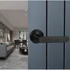 Puerta de Madera Interior Cerradura de Puerta Manija de Acero Inoxidable Manija Negra para Cerradura de Puerta Doméstica Manija Sólida para Puerta Producto Estándar Australiano