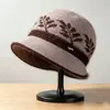 Gorro de Invierno para Personas de Mediana Edad y Mayores Mamá Gorro Cálido de Felpa para Personas Mayores Gorro de Punto de Algodón para Abuela Protección de Orejas Gorro de Lana para Señora Mayor