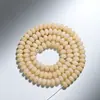Pulsera de Bodhi con Cuentas de Ábaco Color Crema 114 Piezas Cuentas de Oración de Mano Cuentas Lisas Largas Semi-terminadas Accesorios para Pulseras de Joyería DIY