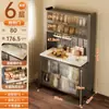 Prateleira de armazenamento para cozinha, aparador multicamadas, armário de armazenamento multifuncional, armário de armazenamento para micro-ondas de grande capacidade, armário de armazenamento doméstico