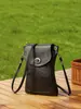 Bolsa de teléfono para mujer de cuero suave de comercio exterior, bolso cruzado simple, bolso de hombro cruzado de cuero suave estilo coreano, bolso pequeño texturizado al por mayor