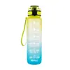 Botella de Agua Deportiva Tritan de 1000ml Vaso de Plástico para Fitness con Asa Mate Botella de Agua a Prueba de Fugas Vaso Espacial para Estudiantes