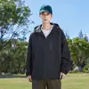 Jaqueta Corta-Vento Masculina Nova para Primavera, Estilo Casal Unissex, Jaqueta de Montanhismo com Capuz Color Block, Roupa de Exterior Versátil