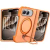 Nueva funda para teléfono Apple, compatible con iPhone Duo, con un eje central plegable y un soporte magnético giratorio de 360 grados