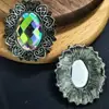 Nuevo Vintage Flor Antigua Plateada Forma de Flor Hebilla de Diamante Collar Pulsera Accesorios Cabezal de Chica Vintage Pendientes Accesorios