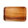 Bandeja Grande para Cena de Madera de Acacia, Bandeja para Té con Forma Irregular, Plato de Madera Maciza Impermeable, Plato de Madera, Plato para Frutos Secos, Plato Redondo de Madera
