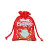 Al por mayor en stock Paquete de Lino Colorido Bolsillo Estampado Navideño Regalo Lámpara Decorativa Bolsa de Empaque Festivo Bolsa con Cordón de Algodón y Lino