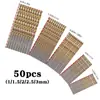 Conjunto de brocas helicoidais banhadas a titânio de 50 peças, aço rápido micro furo aberto haste reta broca helicoidal 1-3mm broca elétrica