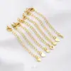 Retención de Color Fuerte Paquete Oro Real 18K Corazón de Melocotón Flor Corazón Yema de Flor Gota de Agua Cadena de Cola Cadena de Extensión para Pulsera Collar DIY Accesorios de Joyería