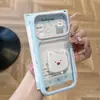 Adecuado para funda de teléfono Apple 17, parche 3D con cerdito con capucha y oso lindo, estilo lindo, funda rígida anti-caídas iPhone 18 15