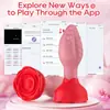 Control Remoto Inalámbrico por App Vibrador de Enchufe Anal Rosa para Balanceo Dispositivo de Masturbación para Hombres y Mujeres Productos para Adultos