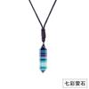 Colgante de Cristal Natural Rosa Púrpura Blanco de Doble Punta Piedra Bruta Prisma Hexagonal Piedra de Energía Joyería Colgante Collar Venta al por Mayor de Fábrica