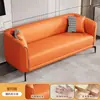 Sofá pequeno apartamento para alugar casa sala de estar simples apartamento moderno durável sofá duplo pequeno quarto para três pessoas