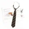Patrón jk Chica Día Perezoso-libre Marrón Retro Marrón Raya de Corbata dk Uniforme de Soltero Masculino Corbata Estilo Preppy