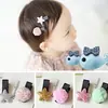 Grampos de Cabelo Coloridos Estilo Coreano para Crianças com Laços, Pentes, Meio Cobertos com Tecido, Acessórios de Cabelo Infantis para Bebês - Amazon Europeia e Americana
