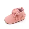 Botas de bebê retrô da moda direto da fábrica cor sólida laço botas de bebê menina BHX3053