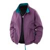 Figura Explosiones 3D Tres-a-prueba Patrón Fino Contraste de Color Cuello Chaqueta Detroit Retro Abrigo Hombres