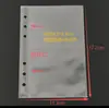 Insertos de sobre de presupuesto de 6 agujeros, de una sola cuadrícula, doble cara, apertura lateral, hechos a medida, de material PP de alta transparencia, para guardar postales y organizar álbumes de recortes