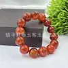 Pulsera de Ágata Roja Natural, Pulsera de Cuentas Redondas de Calcedonia, Suministro para Transmisiones en Vivo de Taobao Douyin, Pulsera de Jade para Puestos Callejeros en Lugares Turísticos