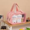 Bolsa de cosméticos portátil transparente, bolsa de lavagem feminina de grande capacidade, bolsa de armazenamento de cosméticos portátil Advanced Sense, bolsa de armazenamento à prova d'água