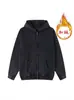 Sudadera con capucha estilo cárdigan Ins Lavada Desgastada con capucha para hombre Holgada Versátil Tendencia Marca Forro polar pesado Chaqueta