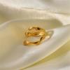 Anillo Cruzado Geométrico Dorado Estilo Creativo Ins para Mujer Joyería Nicho Lujo Accesible