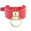 Gargantilla de Anillo Punk Harajuku de Cuero PU Ecológico Cadena para el Cuello Estilo Callejero Noche Salvaje Collar con Forma de O