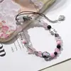 Correa para Cámara Ccd de Estilo Dulce Fresco Negro Rosa con Cuentas Cadena para Teléfono con Cuentas DIY Cordón para Teléfono Polaroid Anti-Pérdida