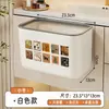 Cubo de basura grande para cocina de pared para uso doméstico, diseñado para puertas de gabinetes, no necesita agacharse, contenedor sin tapa, cesta para toallas de papel