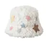 Bonito Sombrero de Pescador de Peluche con Estrella para Mujer, Nuevo Estilo Otoño e Invierno, Felpa Gruesa, Lindo y Versátil, Protección para los Oídos, Cálido, Hace que la Cara Parezca Más Pequeña
