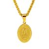 Suministro de comercio electrónico transfronterizo, collar con colgante de figura de ángel caliente para hombres y mujeres, chapado al vacío de acero de titanio que no se desvanece