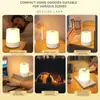 Nueva Luz Nocturna para Dormitorio y Sala de Estar, Lámpara de Escritorio Portátil para Mesita de Noche, Recargable con Batería Integrada, Atenuación con Cambio de Color RGB