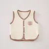 Colete de fleece dupla face para bebê para passeios